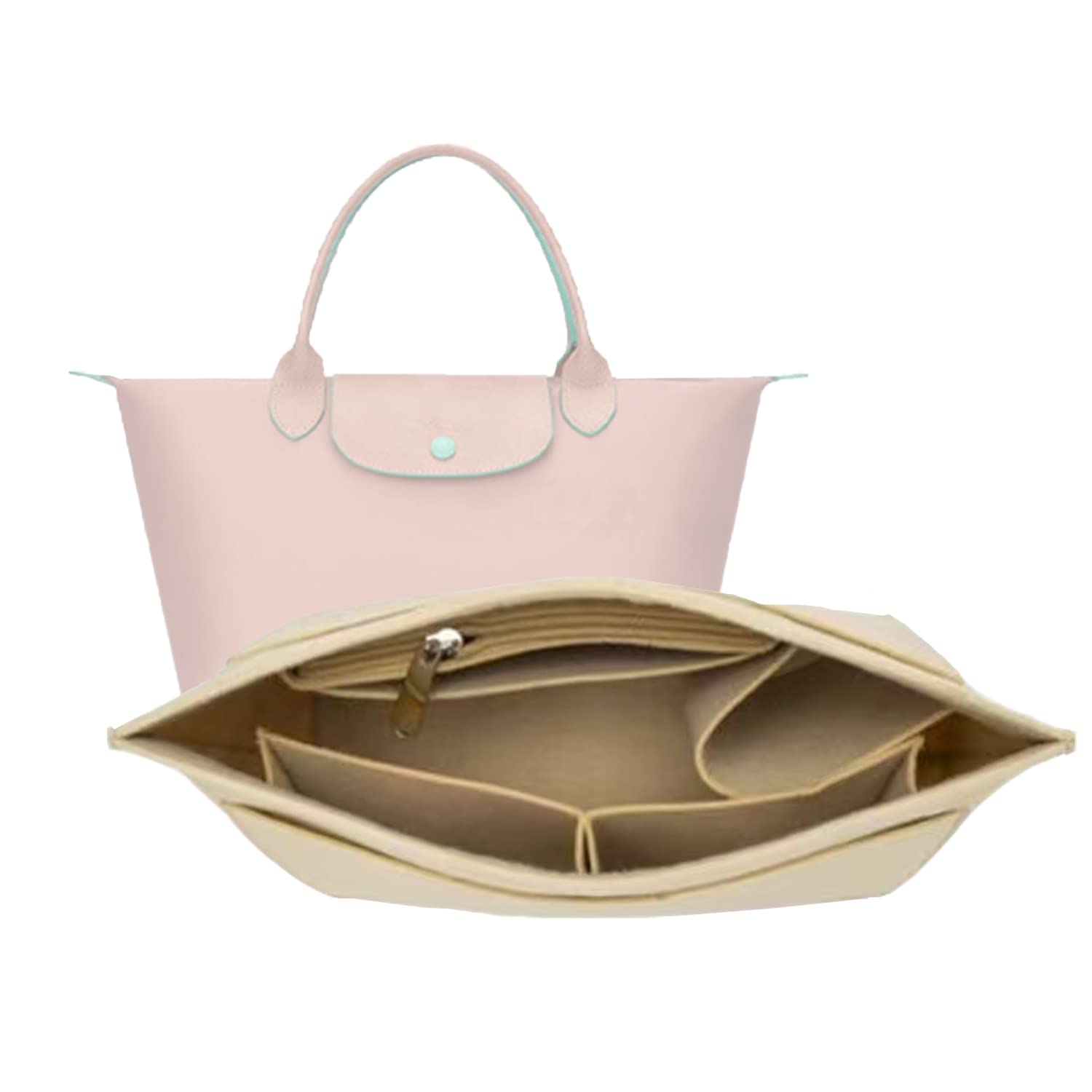 PALAY Makeup Organizer Pouch Felt Multi Compartment Hand Bag Liner Hand Bag Organizer Pouch Handbag Makeup Bag Insert Liner Pouch 26x20x13cm PALAY Makeup Organizer Pouch Felt Multi Compartment Hand Bag Liner Hand Bag Organizer Pouch Handbag Makeup Bag Insert Liner Pouch 26x20x13cm